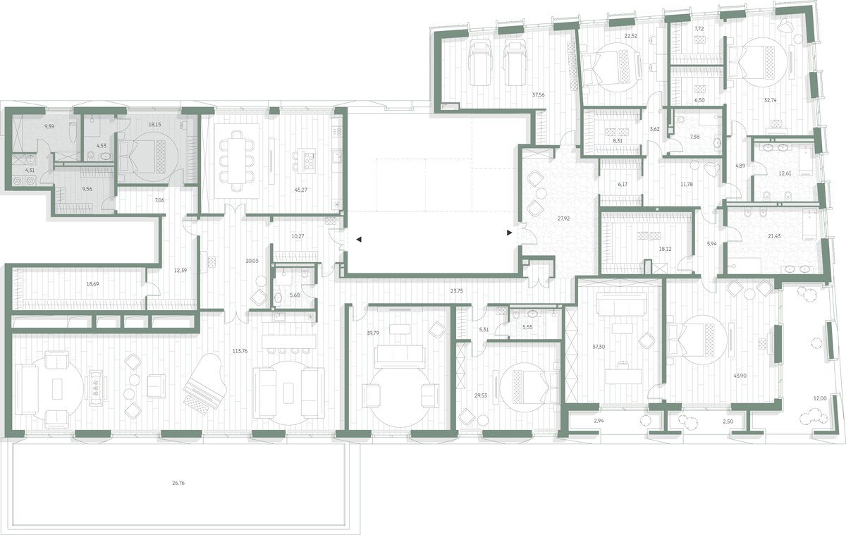 Планировка 766.88 м²