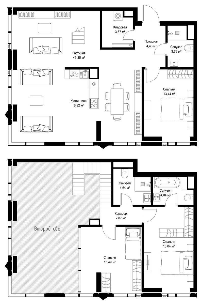 Планировка 125.13 м²