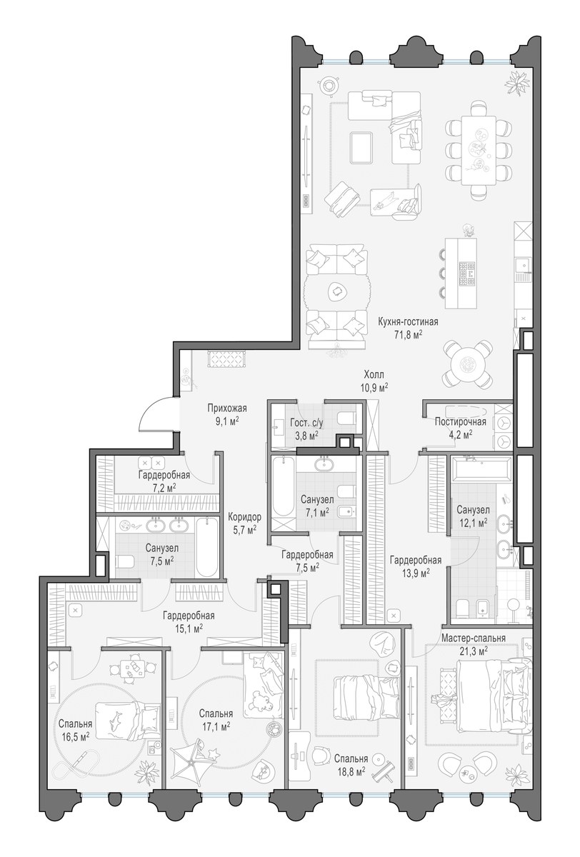 Планировка 249.7 м²
