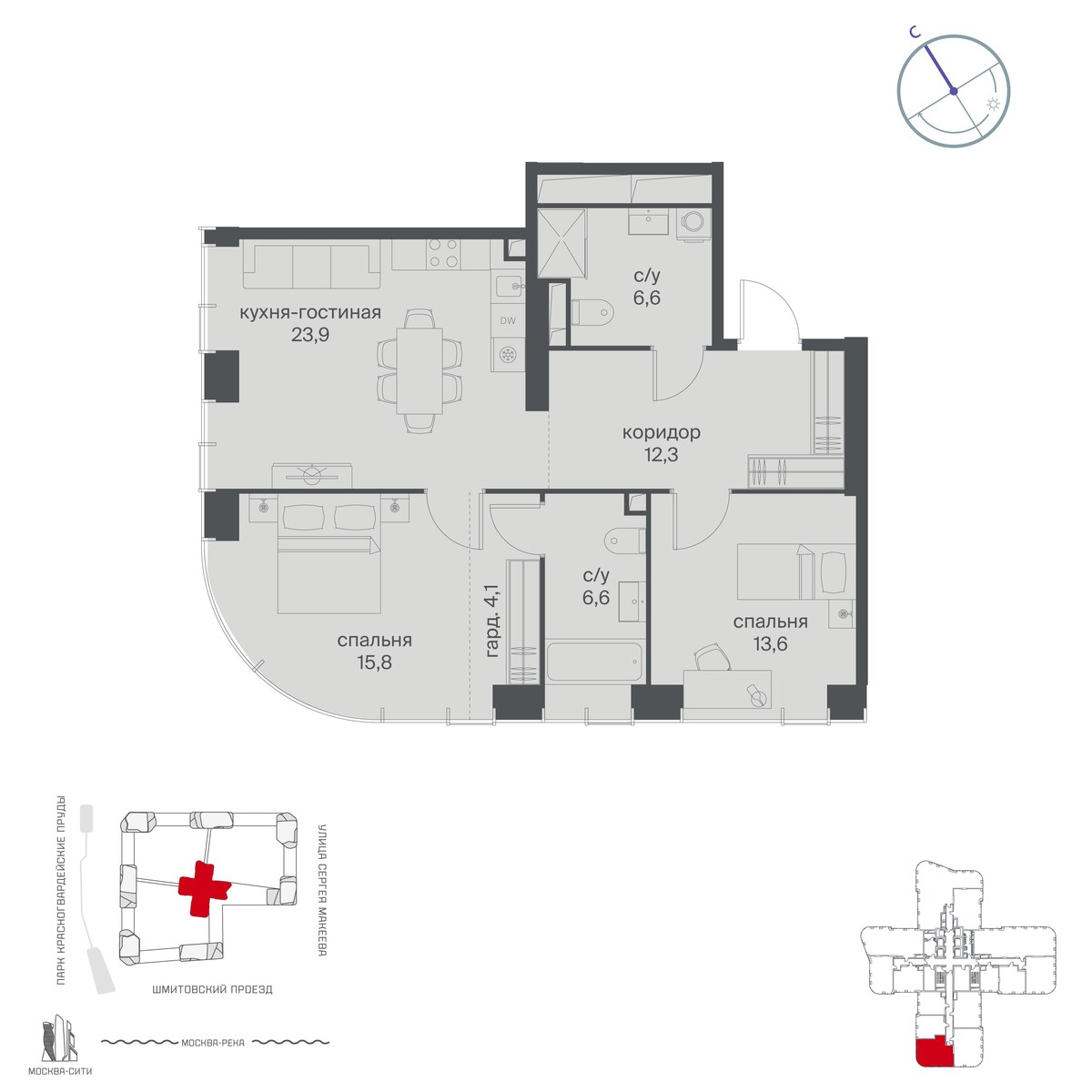 Планировка 82.9 м²