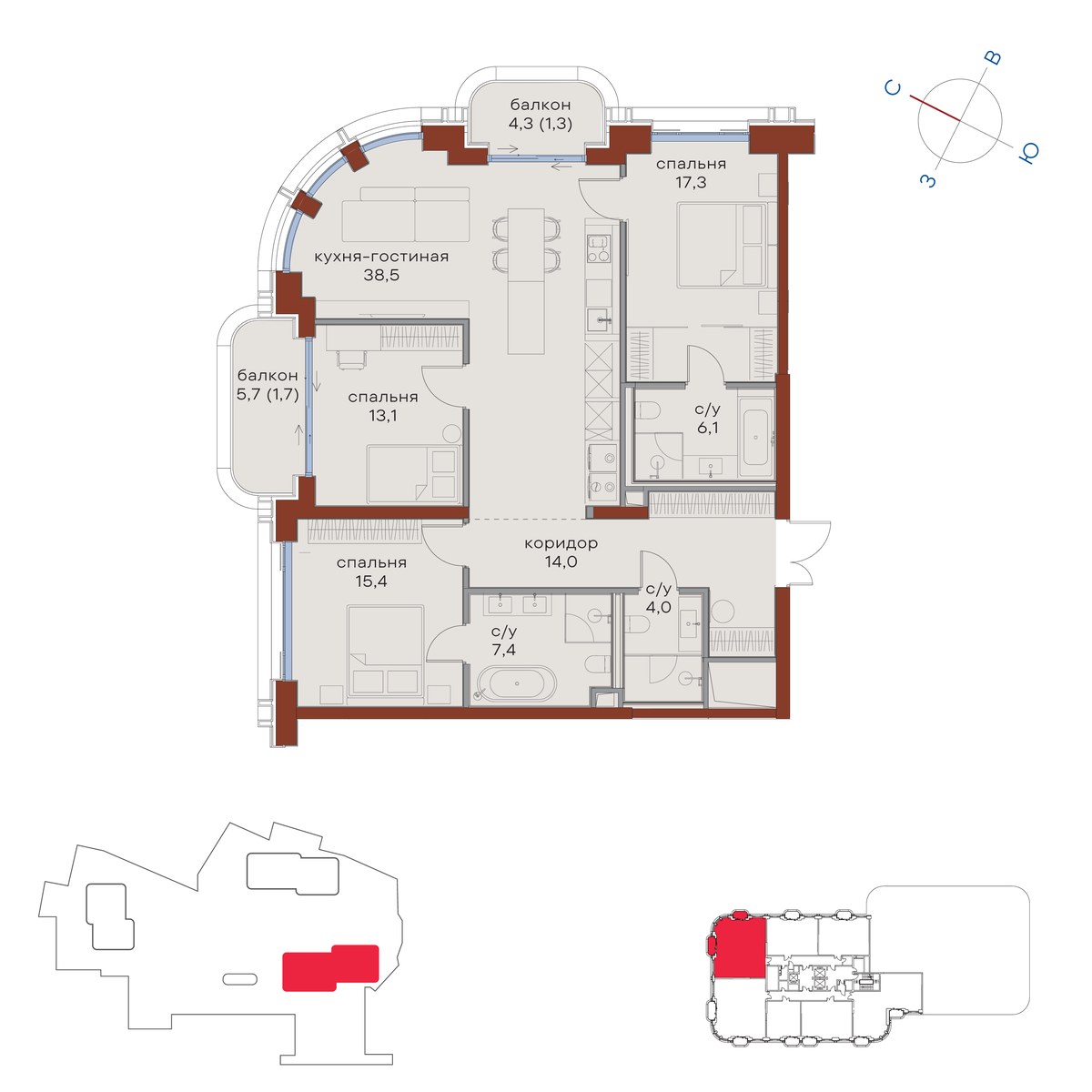 Планировка 118.8 м²