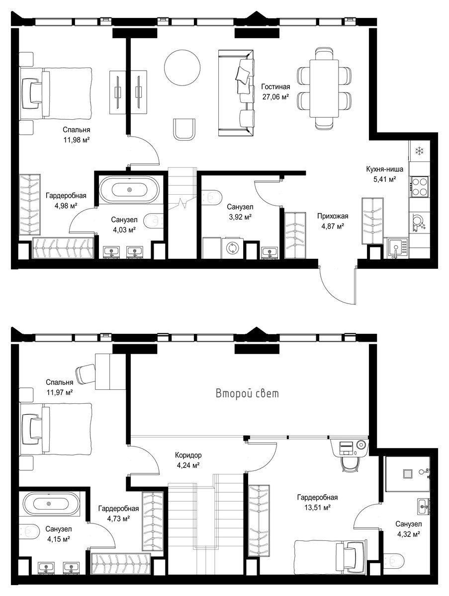 Планировка 130.83 м²