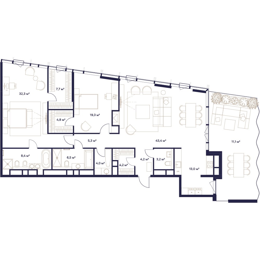 Планировка 163.0 м²