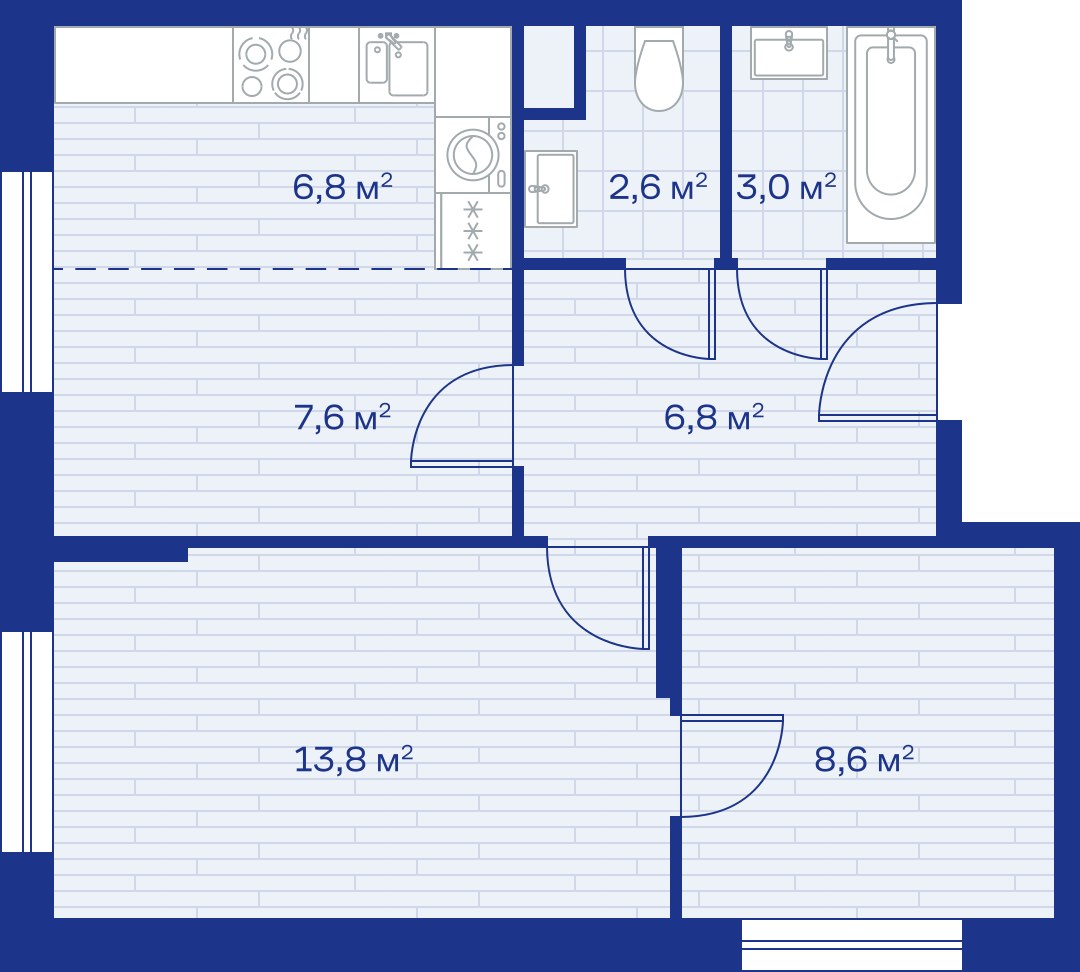 Планировка 49.0 м²