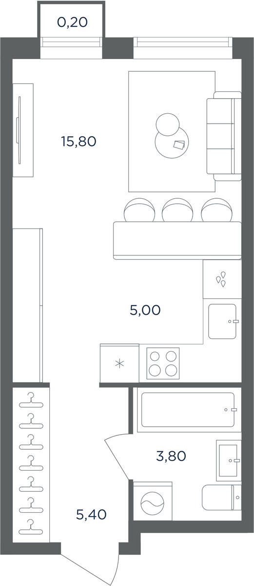 Планировка 30.1 м²