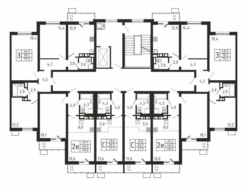 Планировка 48.6 м²