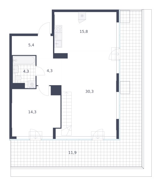Планировка 143.2 м²