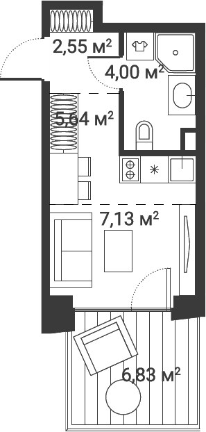 Планировка 20.9 м²
