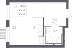 Планировка 25.5 м²