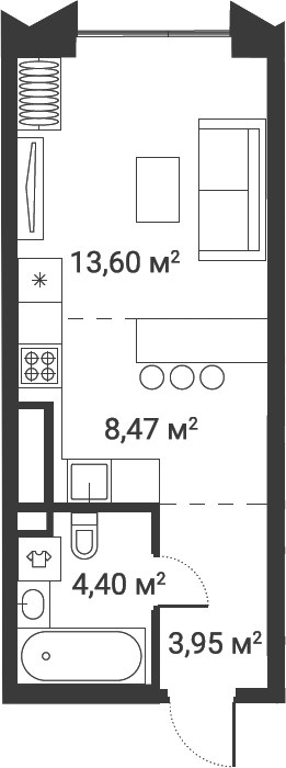 Планировка 30.42 м²