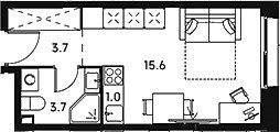 Планировка 24.0 м²