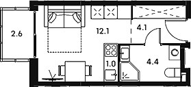 Планировка 24.2 м²