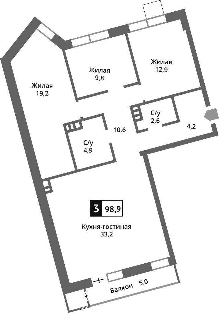 Планировка 97.1 м²
