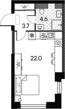 Планировка 30.3 м²