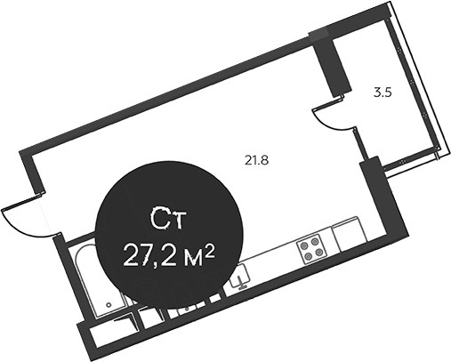 Планировка 27.2 м²