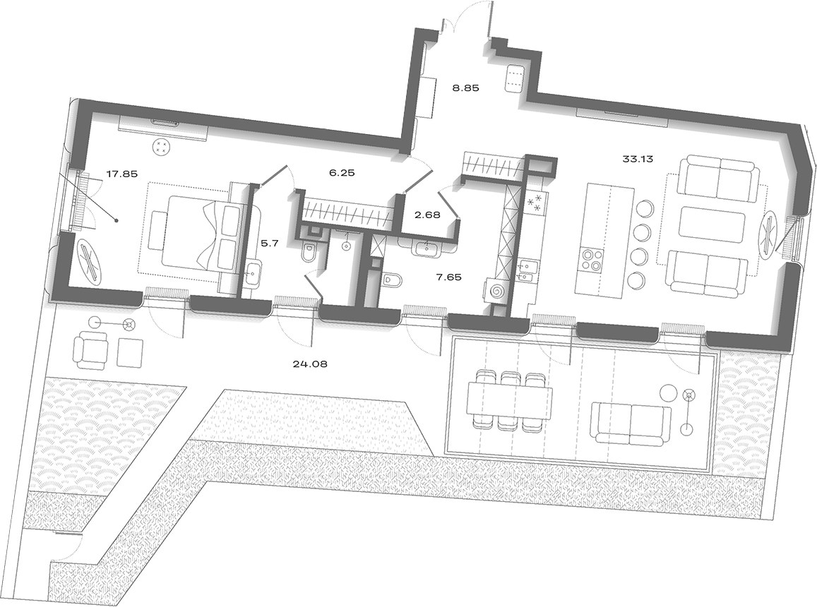 Планировка 112.16 м²