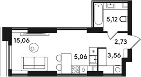 Планировка 31.53 м²