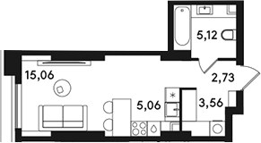 Планировка 31.53 м²