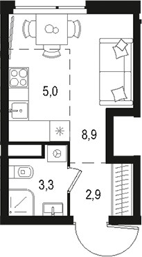 Планировка 20.1 м²