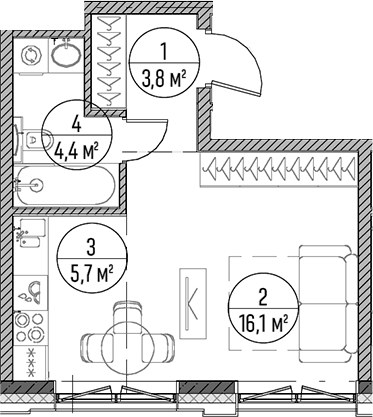 Планировка 30.0 м²