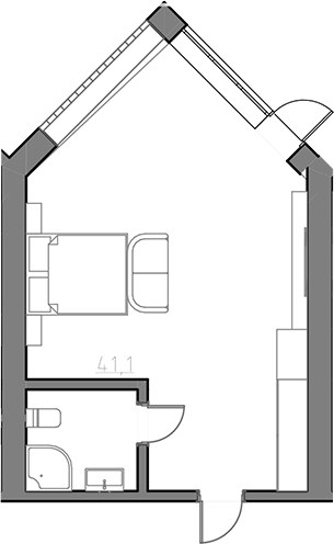 Планировка 40.0 м²