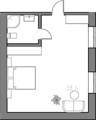 Планировка 40.0 м²