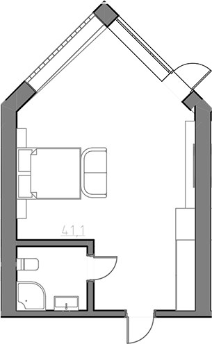 Планировка 40.0 м²