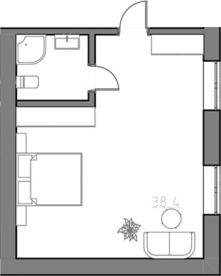Планировка 40.0 м²