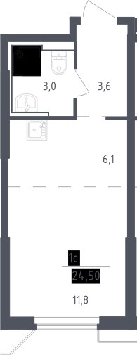 Планировка 24.5 м²