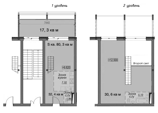 Планировка 80.3 м²