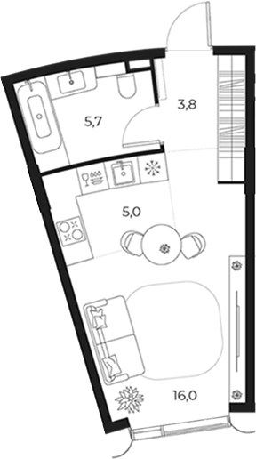 Планировка 30.5 м²