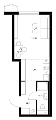 Планировка 25.5 м²