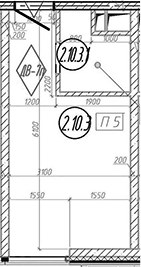 Планировка 18.1 м²