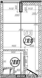 Планировка 18.0 м²