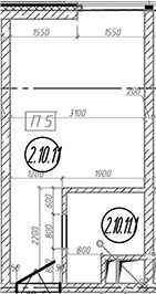 Планировка 18.1 м²