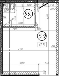 Планировка 28.1 м²