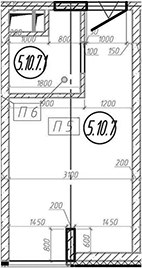 Планировка 18.0 м²