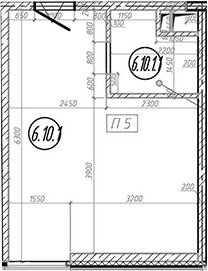 Планировка 28.1 м²