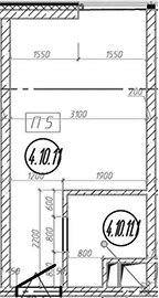 Планировка 18.1 м²