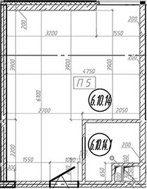Планировка 28.2 м²