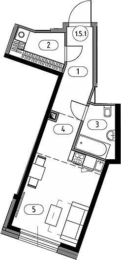 Планировка 35.2 м²