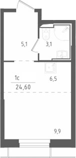 Планировка 24.6 м²