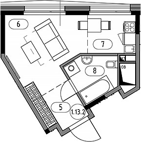 Планировка 28.43 м²
