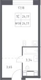 Планировка 24.17 м²