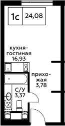 Планировка 24.08 м²