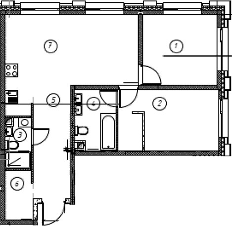 Планировка 67.9 м²