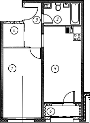 Планировка 50.1 м²