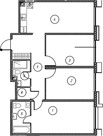 Планировка 91.85 м²