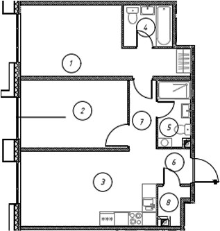 Планировка 65.7 м²