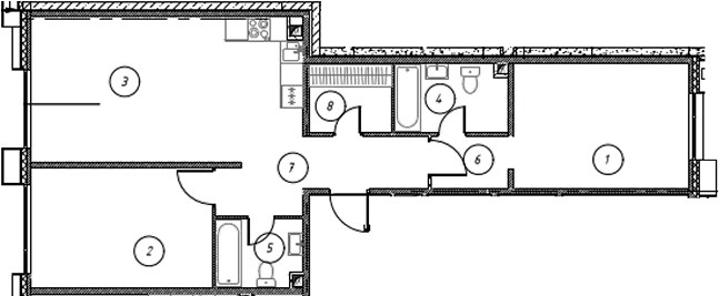 Планировка 86.0 м²